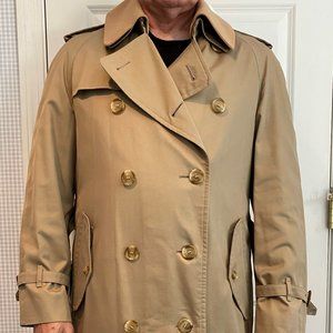 Burberry Men's Vintage Trench Coat with Liner 40L LIKE NEW
